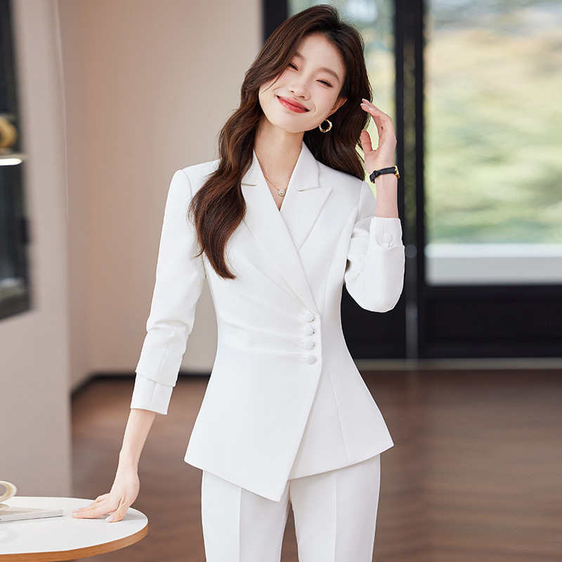 화이트 여성 비즈니스 정장, 봄과 가을에 어울리는 전문 - Women Formal Wear Shirts 리뷰 및 가격