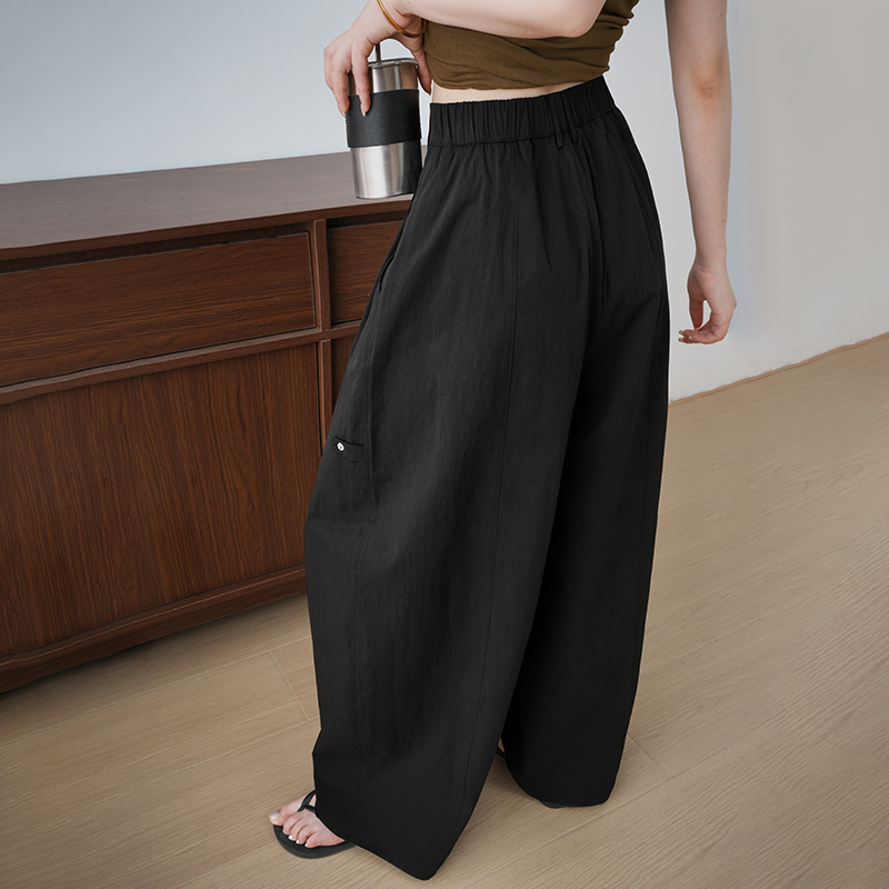 여성 하이웨이스트 와이드 레그 수트 팬츠, 나일론-코튼 - Women Formal Wear Trousers 리뷰 및 가격