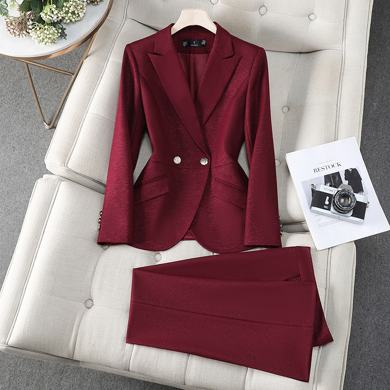 가을 겨울 여성 정장 투피스 세트 여성 의류 여성 비즈 - Women Formal Wear Trousers 리뷰 및 가격
