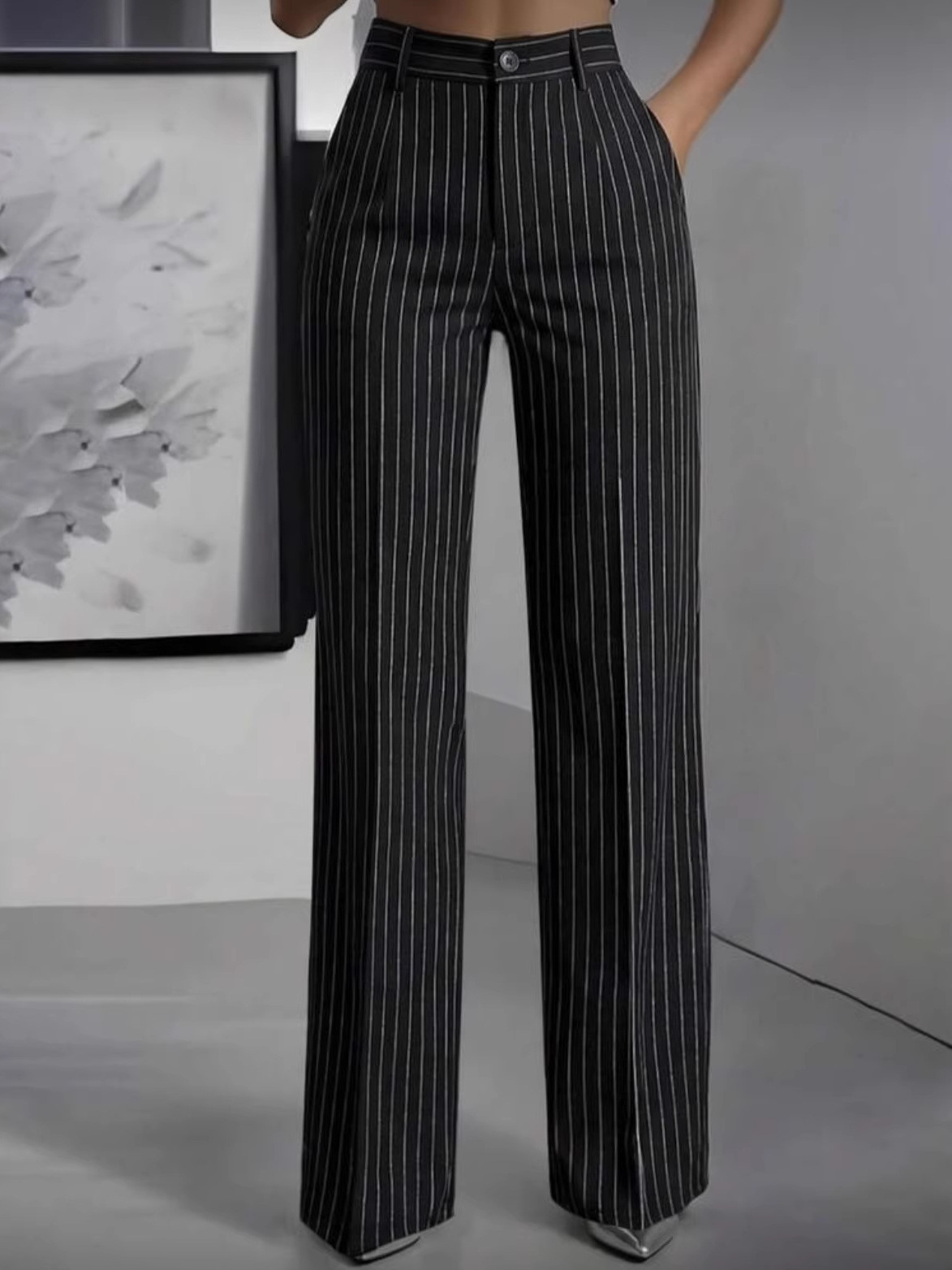 우아한 하이웨이스트 스트레이트 레그 수트 팬츠, 출퇴근 - Women'S Formal Wear With Pants 리뷰 및 가격