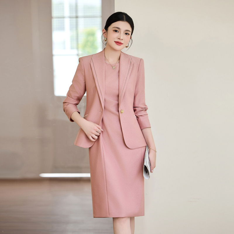 여성용 핑크 정장 2025 신상 전문 정장 미용실 프론 - Women Formal Wear Shirts 리뷰 및 가격