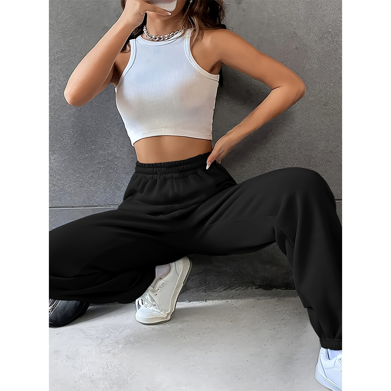 여성용 캐주얼 루즈한 스웻팬츠 드로스트링 팬츠, 신축성 - Women Formal Wear Trousers 리뷰 및 가격