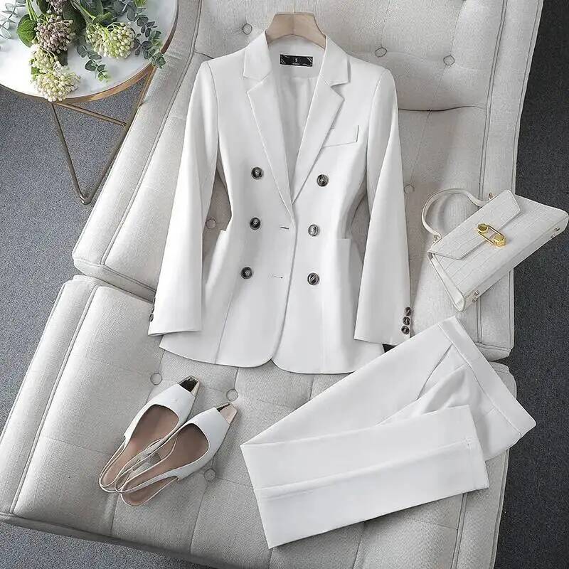 정장 여성 비즈니스 정장 바지와 재킷 코트 OL 스타일 - Women Formal Wear Trousers 리뷰 및 가격