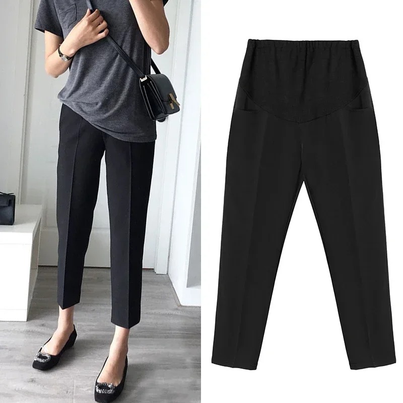 임산부를 위한 신축성 있는 허리밴드가 있는 오피스 정장 - Women Formal Wear Trousers 리뷰 및 가격