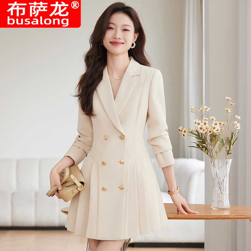 2025 신상 스타일 수트 칼라 드레스 긴 소매 슬림  - Women Formal Wear Shirts 리뷰 및 가격