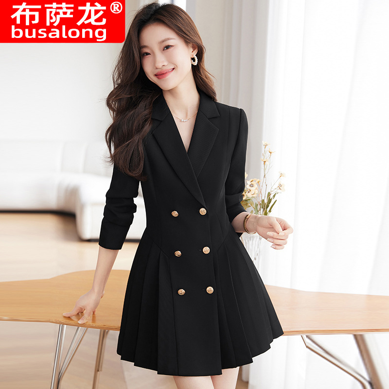 2025 신상 스타일 수트 칼라 드레스 긴 소매 슬림  - Women Formal Wear Shirts 리뷰 및 가격