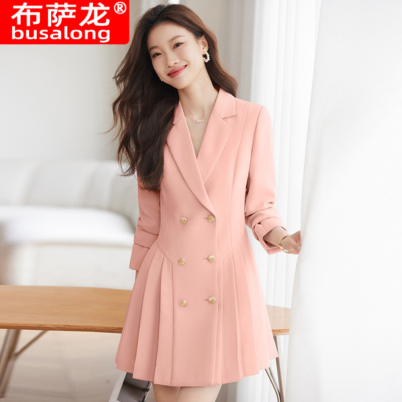 2025 신상 스타일 수트 칼라 드레스 긴 소매 슬림  - Women Formal Wear Shirts 리뷰 및 가격